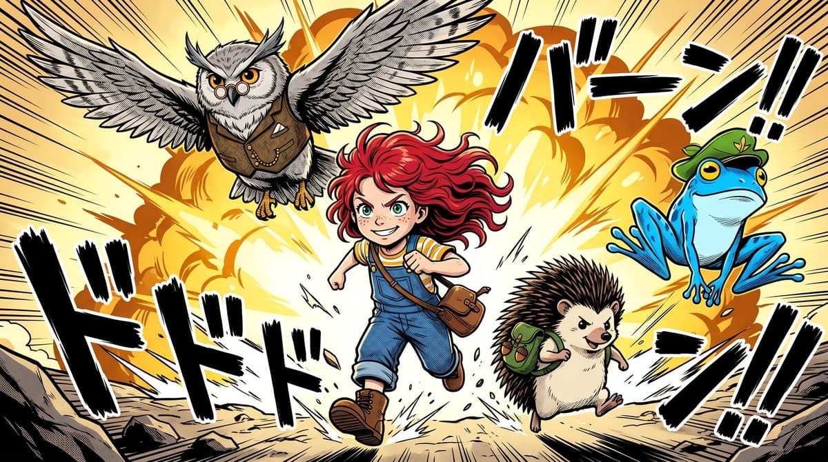 Manga Action Style: Bold Linework Meets AI Illustration