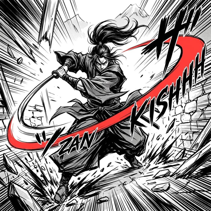 Manga Action preview — swordsman slash