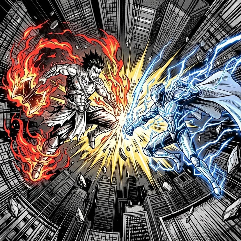 Manga Action preview — aerial battle