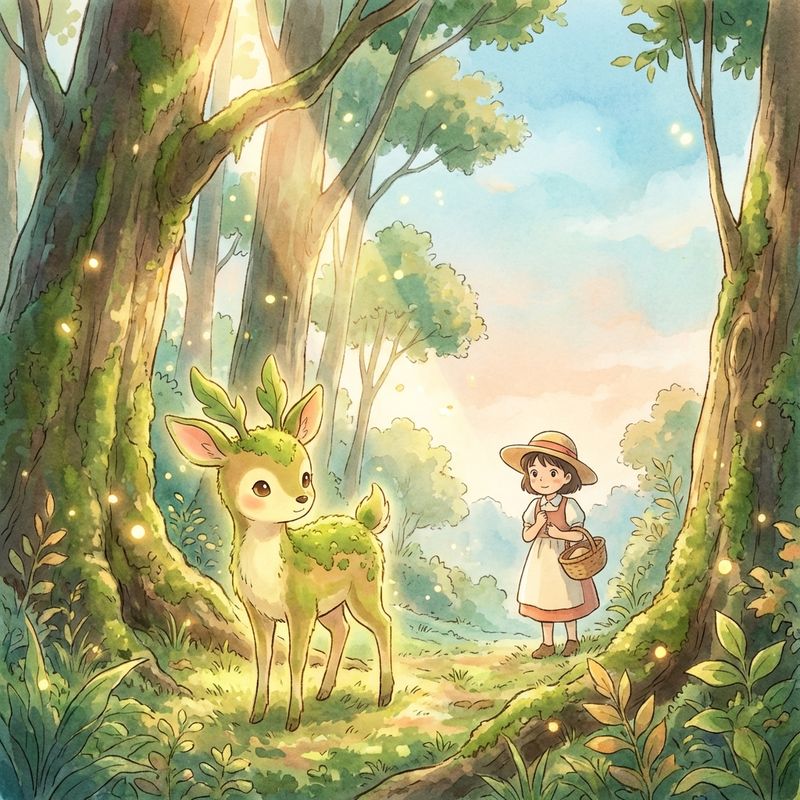 Classic Anime (Ghibli) illustration example 2