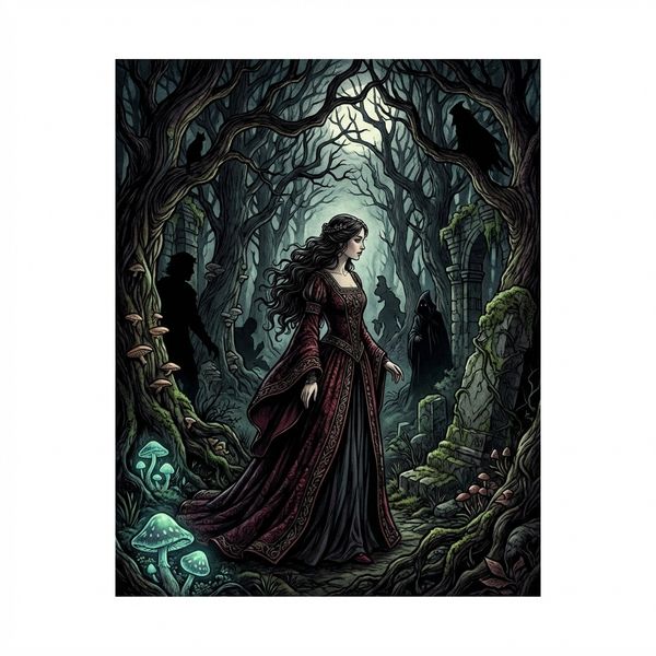 Gothic Fairytale illustration style preview