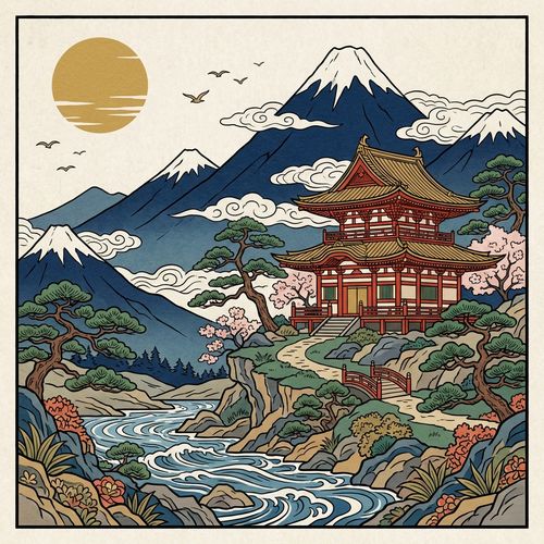 Japanese Woodblock illustration example 3