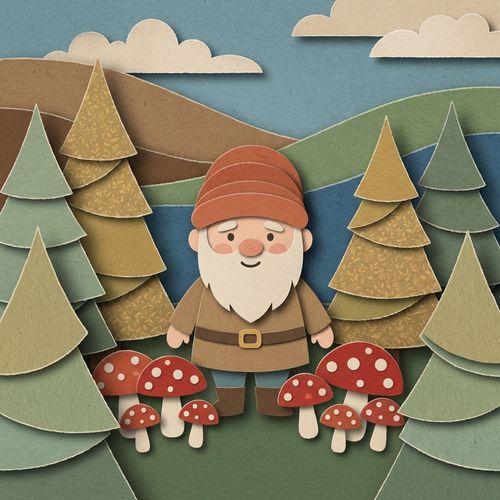 Paper Cut Folk Art illustration example 3