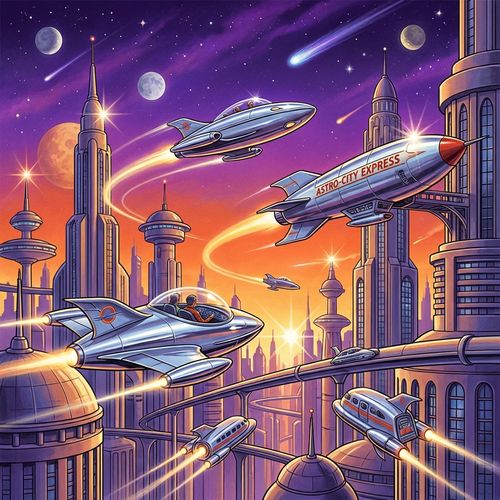 Retro Sci-Fi illustration example 4