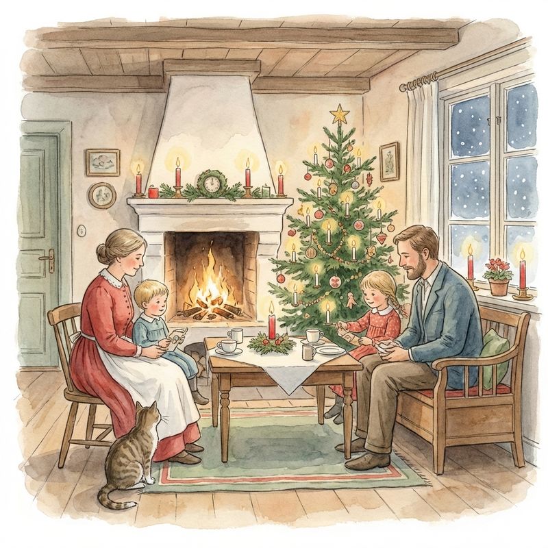 Scandinavian Watercolor illustration example 4