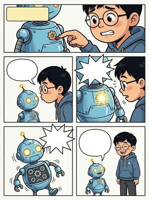 Strona komiksu do nauki czytania 3