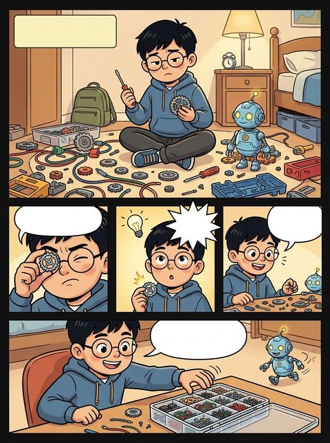 Komiks do nauki czytania: Mały Przyjaciel Kenjiego