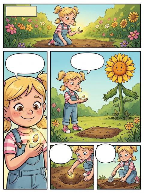 Komiks do nauki czytania: Lena i Świecące Nasionko